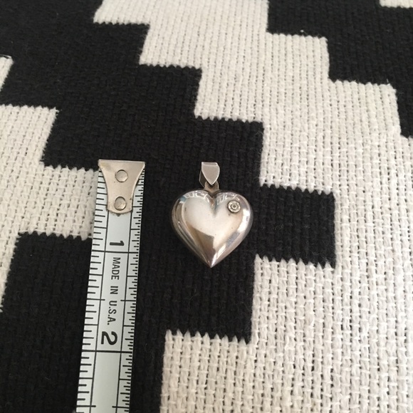 925 Sterling silver vintage heart pendant - Picture 4 of 4